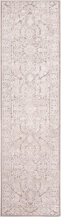SAFAVIEH Reflection Collection Runner Rug - 2'3" x 8', Beige & Cream, Non-Shedding & Easy Cleaning, Ideal for Living Room, Bedroom (RFT665A)