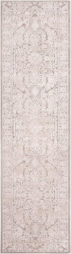 SAFAVIEH Reflection Collection Runner Rug - 2'3" x 8', Beige & Cream, Non-Shedding & Easy Cleaning, Ideal for Living Room, Bedroom (RFT665A)