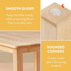 Kids Wood Table, Square, 24in x 24in, Kids Furniture, Natural