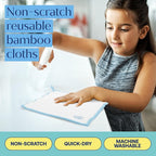 Fab Tab Viscose Made from Bamboo Cleaning Cloths Ultra Absorbent, Reusable Kitchen Cloths, Quick Drying, Non-Scratch, Includes Coconut Sponge, Multicolor, 7-Pack