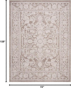 SAFAVIEH Area Rug 6x9 - Reflection Collection - Beige & Cream, Non-Shedding & Easy Cleaning, Ideal for Living Room, Bedroom, Dining Space (RFT665A)