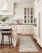 Loloi Chris Loves Julia Jules Collection JUL-07 Natural/Ocean 2'-6'' x 9'-6'', .13" Pile Height, Runner Rug