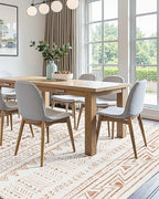 VEVOR 6 x 9 ft Area Rug Large Washable Rug Non-Slip and Tear-Resistant Soft Carpet Pet & Child Friendly Modern Area Rugs Indoor Mat for Bedroom Office Living Room Kids Room Entryway Beige