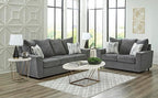 Signature Design by Ashley Stairatt Casual Loveseat with Flared Arms, Gray