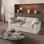WJShome Cloud Modular Sectional Sofa with Thick Cushion, Down Filled Lovesofa,Wide 2-Seater Minimalist Couch,Convertible Couch Deep Seat Couches for Living Room Sofa Sets