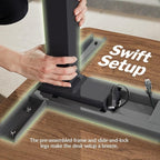 Vari ComfortEdge 40x26 Inch Adjustable Standing Desk – Small Electric Sit Stand VariDesk for Apartment, Bedroom, or Home Office + Beveled Edge, Tool-Free Assembly (Walnut Top/Black Legs)