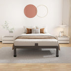 ROIL 7 inch Twin Bed Frames with Round Corner Legs Mattress Retainers 3500LBS Heavy Duty Steel Slats No Box Spring Needed Platform Noise-Free Easy Assembly