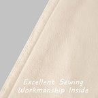 FUTEI Beige Velvet Decorative Throw Pillow Covers 24x24 Set of 2,Soft Cozy Edge with Tassels European Cushion Case,Boho Modern Home Decor for Couch Bed Living Room