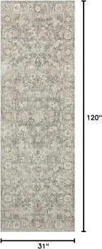 Loloi Amber Lewis Honora Collection HON-02 Slate/Beige 2'-7" x 10'-0" Runner Rug