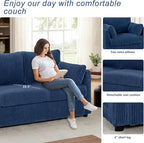 Modern Accent Chair Living Room Chairs in Corduroy Fabric,Reading Chair Sofa Couch for Apartment and Small Spaces. (Blue, Chair)