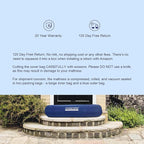 10 Inch Full Size Latex Mattress in a Box, Hybrid Natural Organic Mattress Medium Firm Feel Memory Foam and Individual Pocket Springs, CertiPUR-US, 120-Night Free Trial, 20-Year Warranty