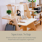 ModDesk Adjustable Desk, Standing Desk, Natural