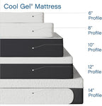 Cool Gel 10 Inch California King Memory Foam Mattress Medium Firm, King Size Memory Foam Mattress Cooling, Made in the USA, 10" Depth with Pressure Relief, CertiPUR-US Certified, CoolGel Bed