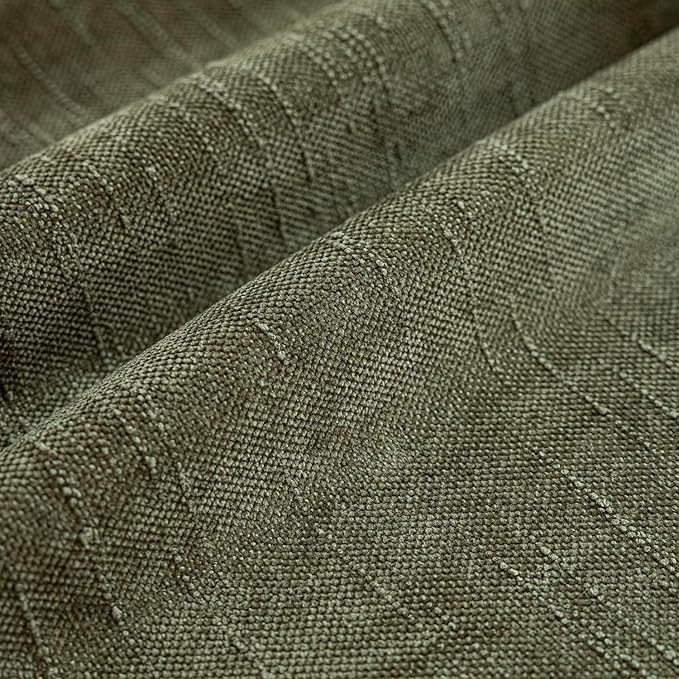 Foindtower Pack of 2 Textured Chenille Throw Decorative Pillow Covers Square Accent Solid Cushion Cover Neutral Farmhouse Lumbar Pillow Case for Couch Sofa Bedroom Living Room 12x24 Inch,Dark Green