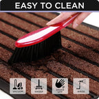 ubdyo Extra Durable Door Mat - Dirt Trapping Outdoor Welcome Mats - Non-Slip Outdoor Indoor Entrance - Low Profile Front Doormat (30" x 17", Bright Burgundy)