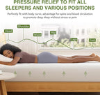 EGOHOME 8 Inch Queen Mattress, Memory Foam Mattress in a Box with Cooling Green Tea Gel, Relieve Pressure with Medium Firm Support, CertiPUR-US Certified, 80''L x 60''W, White