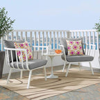 Modway Riverside Outdoor Furniture, Two Armchairs, White Gray