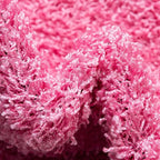Unique Loom Solid Shag Collection Area Rug (7' 10" x 10' Oval, Taffy Pink)