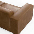 SIMPLIHOME Rex U-Shaped Sectional Modular Sofa in Full-Grain Genuine Leather, Caramel Brown, 144-inches Wide, Handcrafted Modern-Style Large Leather Couch for Living Room