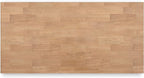 Signature Design by Ashley Gesthaven Modern Counter Height Dining Table with 3 Shelves and Trestle Base, Light Brown & Blue