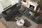 EASE MOOSE Oversized Sectional Modular Sofa,Large L Shape Sectional Couch Wide Deep Seat Modular Cloud Couch,Removable Cover