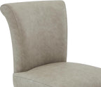 CHITA 30 Inch Counter Height Swivel Bar Stools Set of 2, FSC Certified Modern Upholstered Faux Leather Swivel Barstool Chairs with Back, Stone Grey