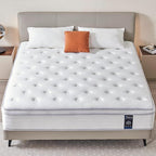 Queen Mattress, 12 Inch Hybrid Mattress in a Box, Memory Foam and Individual Pocket Springs, Soft and Breathable, Soft Feel