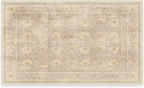 RUGGABLE x Morris & Co Washable Area Rug – Pimpernel Vintage Stone 3x5, Stain-Resistant, Non-Slip – Small Machine Washable Rugs for Living Room, Bedroom, Hallway, Entryway & Office–with Cushioned Pad