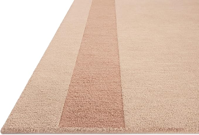 Loloi Leanne Ford Craven Collection CVN-01 Blush/Rose 8'-6" x 11'-6" Area Rug Geometrical, Patterned, Neutral, Living Room, Bedroom, Dining Room
