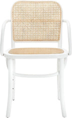 Safavieh Home Keiko White and Natural Cane Dining Chair