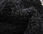 Unique Loom Solid Shag Collection Area Rug (2' 6" x 13' 1" Runner, Jet Black)