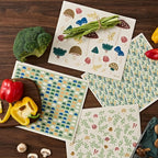RECYCO Swedish Dishcloths for Kitchen | 4 Pack Oversized Washable Dish Rags | Large Cellulose Reusable Cleaning Paper Towels | Absorbent Counter Dish Cloth Sponge XL Kitchen Wipes, 12" L x 10" W