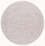 SAFAVIEH Area Rug 8' Round - Reflection Collection - Large - Cream & Ivory, Non-Shedding & Easy Cleaning, Ideal for Living Room, Bedroom (RFT665D)