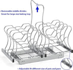 SIMPLE HOUSEWARE Organizer Pull Out Under Cabinet Sliding Shelf for Kitchen,Bathroom, Pantry Pan and Pot Lid, Silver