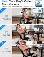 Ergonomic Office Chair - Big & Tall 6'6" Mesh Chair with Dynamic Lumbar Support, 4-in-1 Quick Adjust, 350lbs Capacity - BIFMA Certified Computer Chair for Home Office