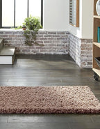 Unique Loom Solid Shag Collection Area Rug (2' 7" x 10' Runner, Sandy Brown)