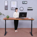 ApexDesk Elite Pro Series 60" x 27" Electric Height Adjustable Stand up Desk, Sit Stand Home Office Desk, Computer Desk - Curved Apple