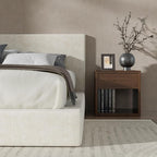 RECCI Cloud Upholstered California King Bed Frame with Headboard, 5 Inch Foam Padded Platform, No Box Spring, Easy Assembly (Cream)