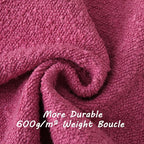 FUTEI Pack of 2 Hot Pink Decorative Throw Pillow Covers 24x24 Inch Soft Cozy Solid Boucle Textured European Cushion Case,Modern Home Decor for Couch Bed Living Room