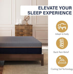 MLILY EGOHOME 12 Inch Full Mattress, Copper Gel Cooling Memory Foam Mattress for Back Pain Relief,Therapeutic Double Mattress Bed in a Box, Made in USA, CertiPUR-US Certified, 54x75x12 Black