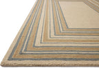 Loloi Chris Loves Julia Alfie Collection ALF-05 Natural/Multi 8'-6" x 11'-6" Area Rug Wool Neutral Living Bedroom Dining Carpet