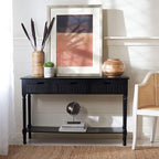 SAFAVIEH Home Collection Landers Black 3-Drawer Console Table CNS5711B