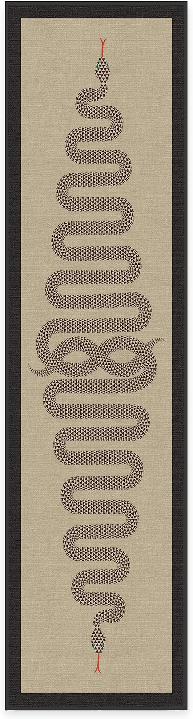 RUGGABLE x Jonathan Adler Machine Washable Modern Runner Rug – Venom Neutral 2.5x10, Stain-Resistant, Non-Slip – Washable Rug for Hallway, Entryway, Living Room & Kitchen–with Cushioned Pad