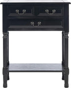 SAFAVIEH Home Collection Primrose Black 3-Drawer Console Table
