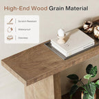 Tribesigns 71-Inch Long Console Table for Entryway, Wooden Sofa Table Behind Couch, for Living Room, Hallway, Foyer, Burlywood