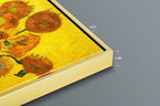 Wieco Art Framed Canvas Wall Art Vase with Fifteen Sunflowers by Van Gogh Classic Oil Paintings Abstract Flowers Canvas Prints for Home Decor Modern Framed Floral Picture Artwork