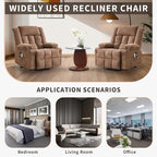 Large Power Lift Recliner Chair for Elderly Overstuffed Wide Electric Lift Chair with Heat and Massage for Big and Tall Adults Reclining Sofa Chair with 2 Cup Holders, Side Pocket, USB Port, Brown