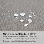 Patio Furniture Sofa Cushion Set Outdoor Living Deep Seating Cushions Thick Foam Replacement Cushion,23.6x23.6 Inch,Medium Grey