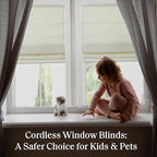 Madison Park Kyler Cordless Roman Shades - Single Panel, Lightweight Linen Blend Fabric, Natural Design, Easy Installation, Light Filtering Window Blind, Bedroom, Living Room Decor 31"W x 64"L Ivory