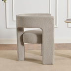 KINWELL 28" W Modern Boucle Accent Chair, Mid Century Upholstered Square Armchair, No Assembly Single Sofa Side Chair for Living Room Lounge Bedroom (Oatmeal)